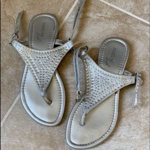 silver sandals